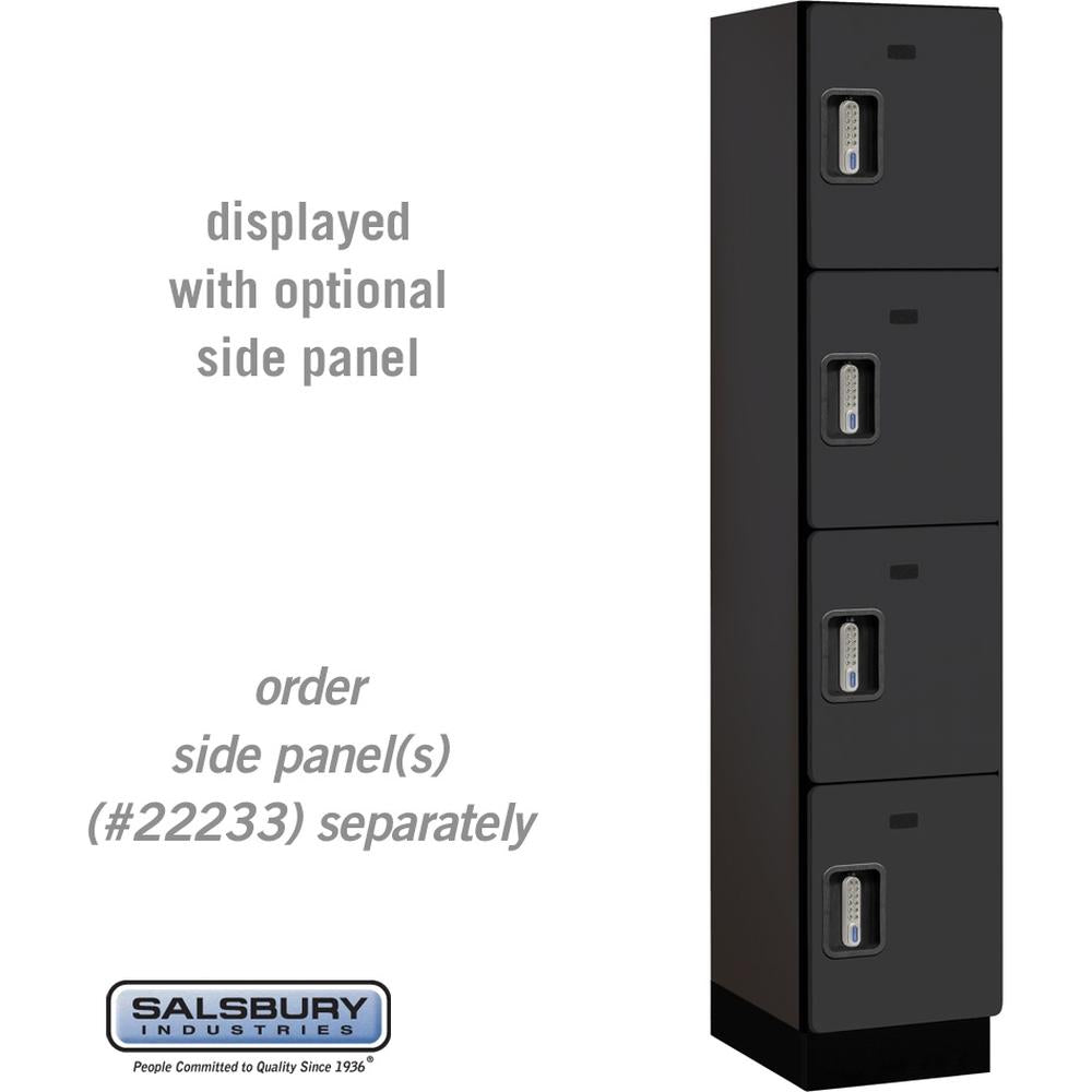 15" Wide Four Tier Designer Wood Locker - 1 Wide - 6 Feet High - 18" Deep by Salsbury