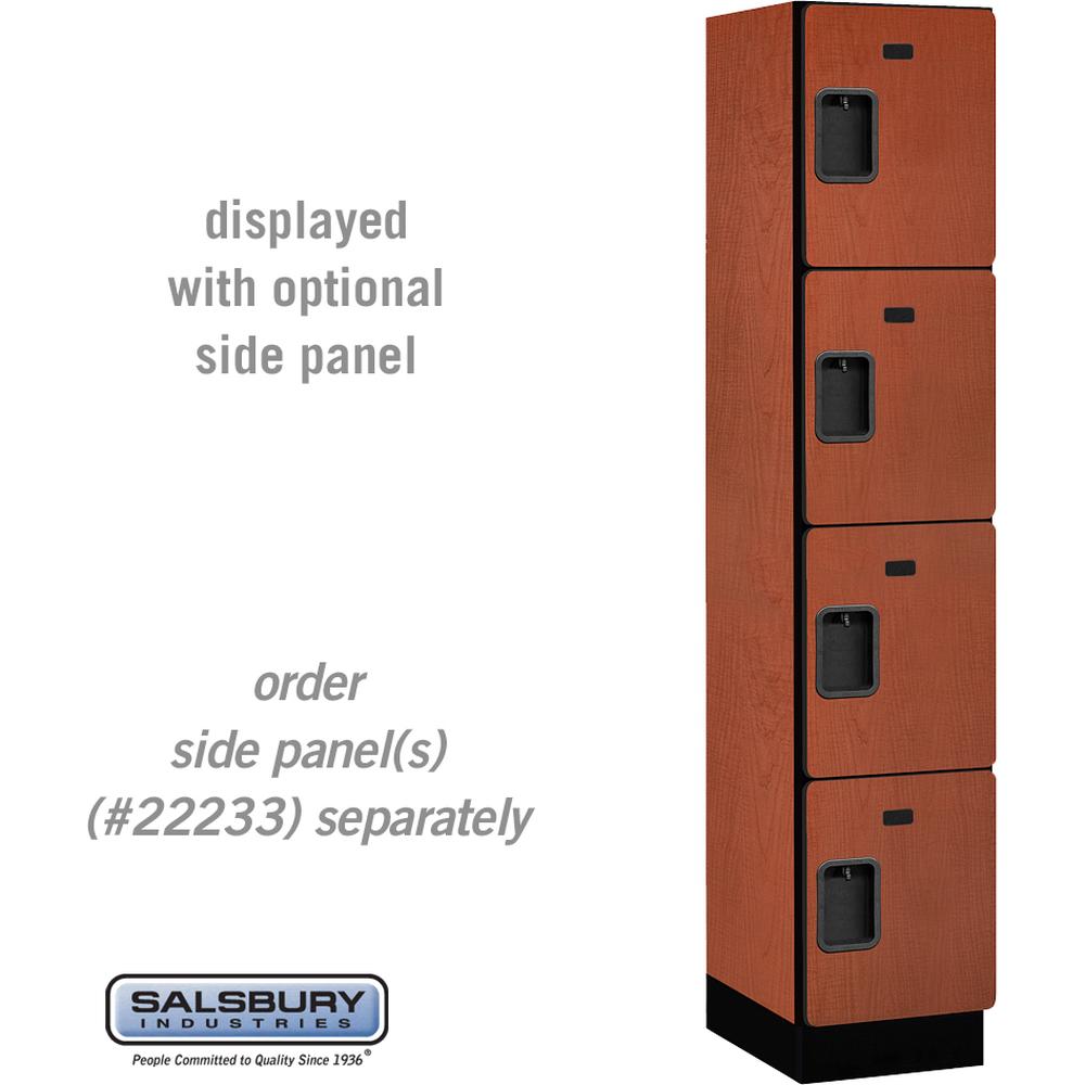 15" Wide Four Tier Designer Wood Locker - 1 Wide - 6 Feet High - 18" Deep by Salsbury