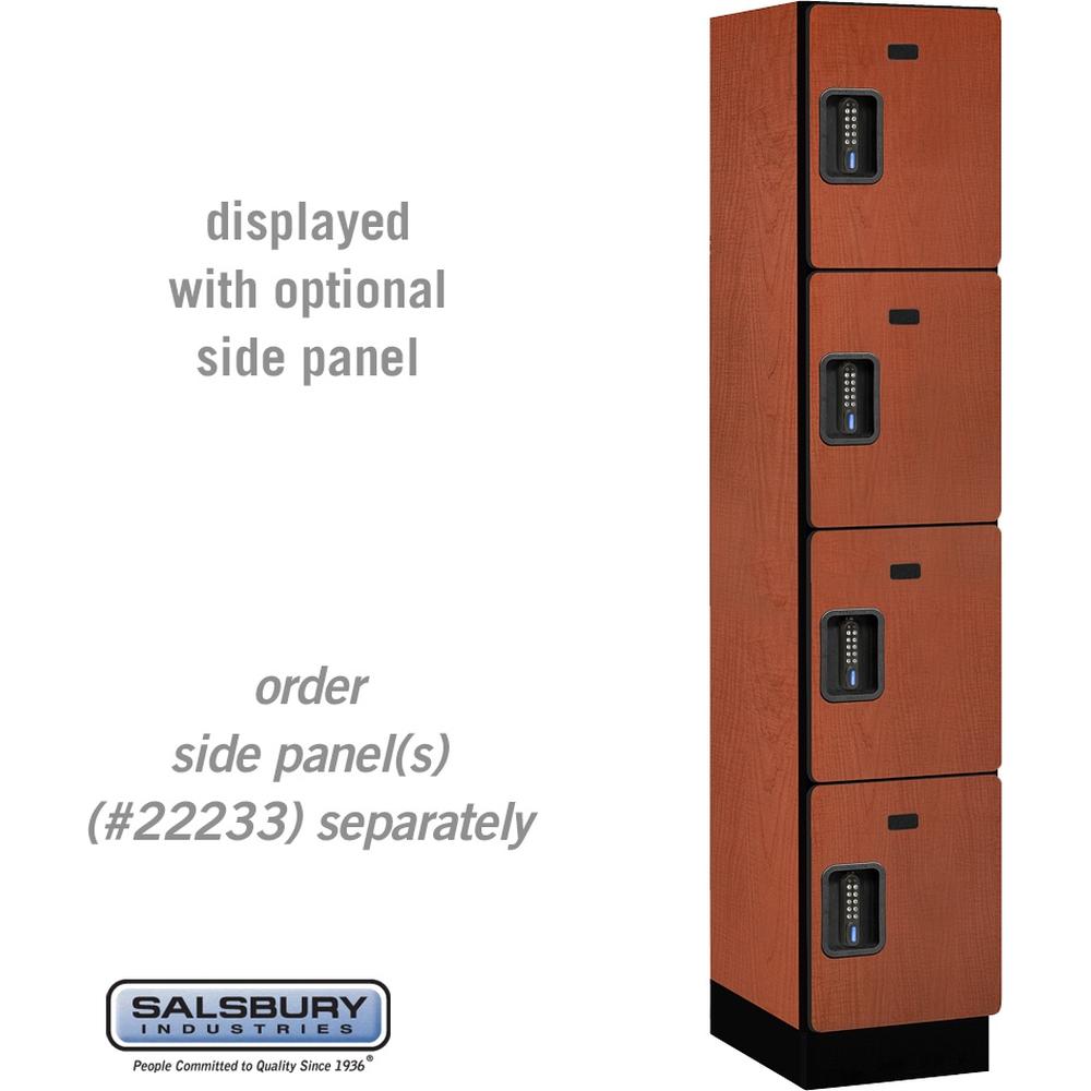 15" Wide Four Tier Designer Wood Locker - 1 Wide - 6 Feet High - 18" Deep by Salsbury