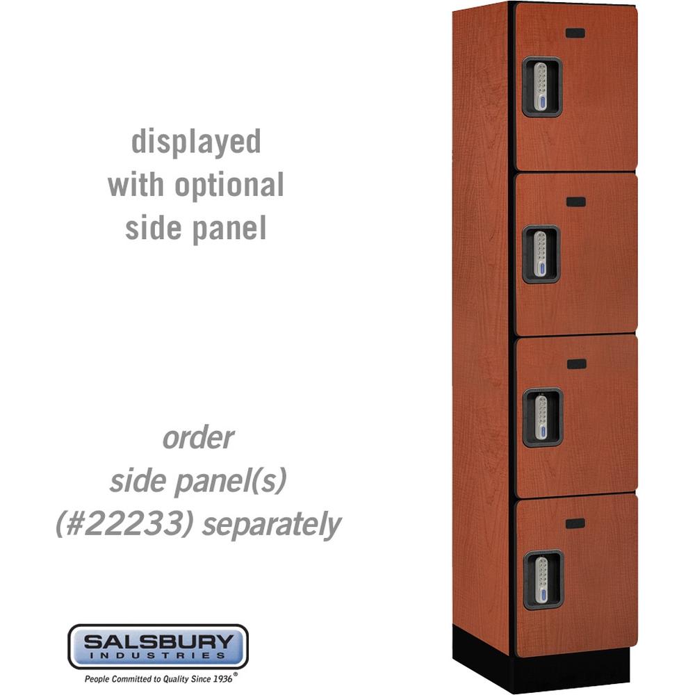 15" Wide Four Tier Designer Wood Locker - 1 Wide - 6 Feet High - 18" Deep by Salsbury