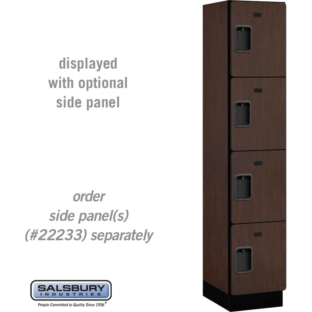 15" Wide Four Tier Designer Wood Locker - 1 Wide - 6 Feet High - 18" Deep by Salsbury