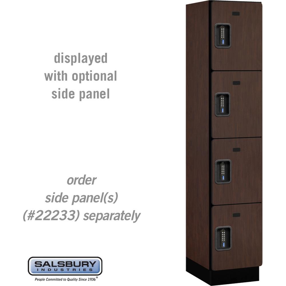 15" Wide Four Tier Designer Wood Locker - 1 Wide - 6 Feet High - 18" Deep by Salsbury