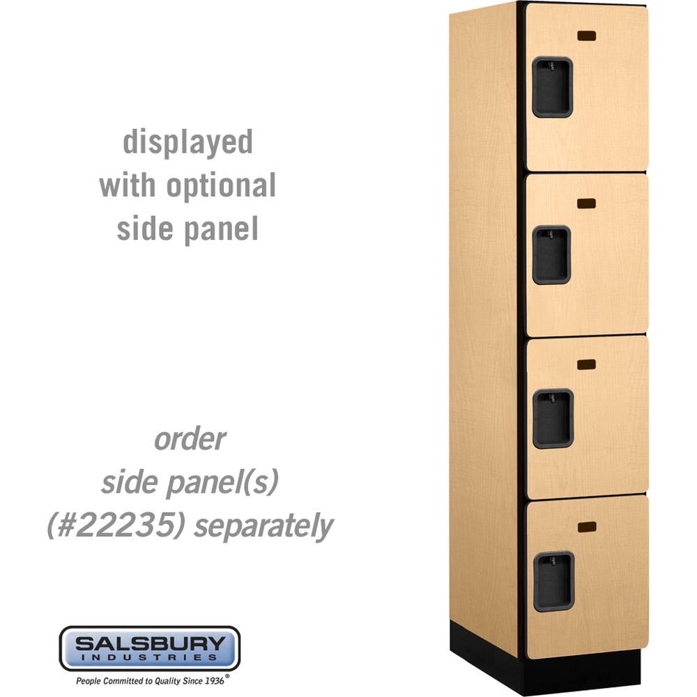 15" Wide Four Tier Designer Wood Locker - 1 Wide - 6 Feet High - 21" Deep by Salsbury