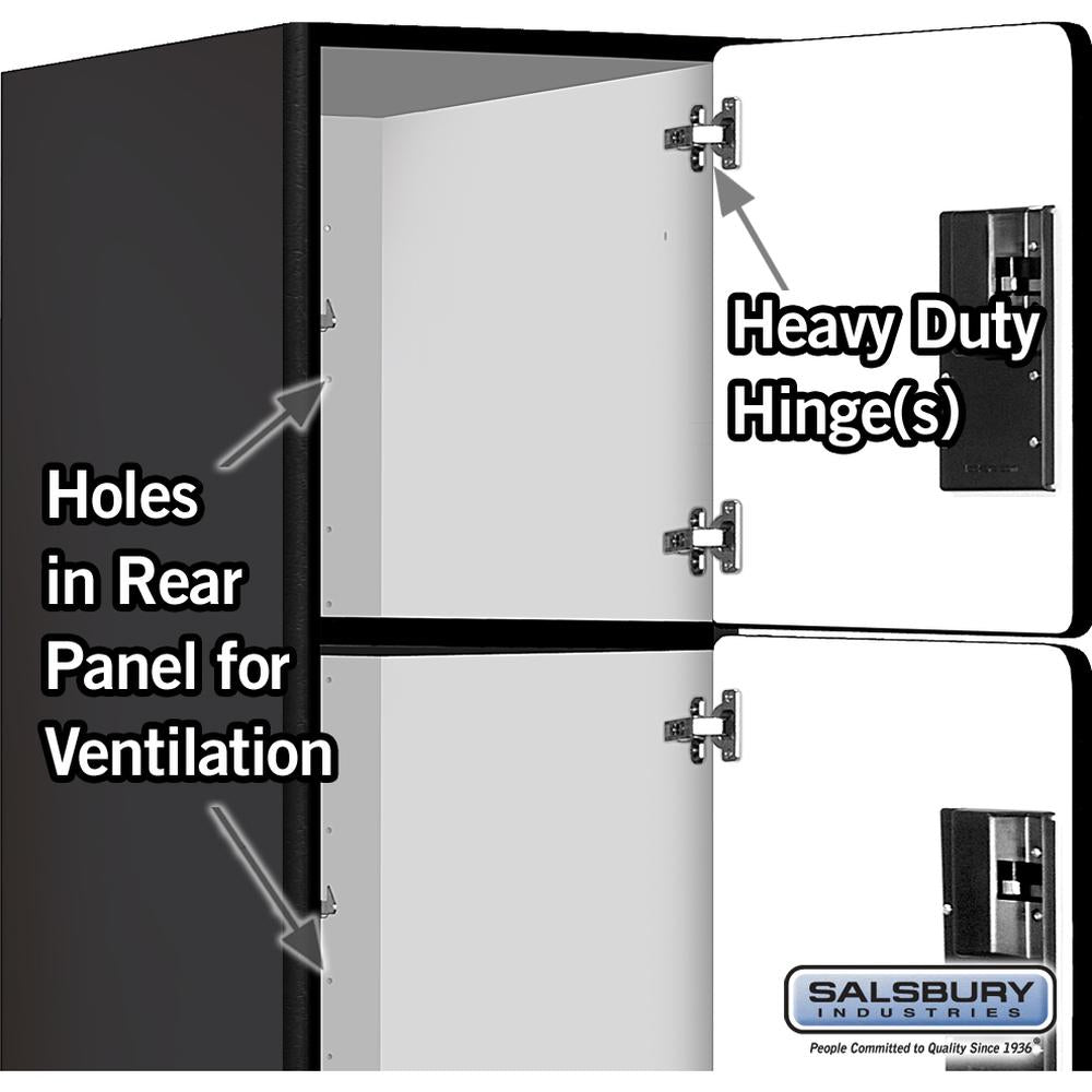15" Wide Four Tier Designer Wood Locker - 1 Wide - 6 Feet High - 24" Deep by Salsbury
