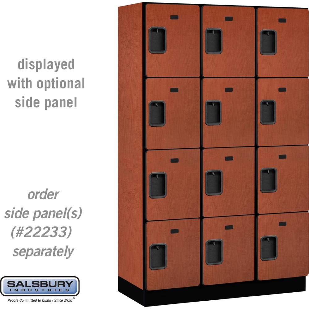 15" Wide Four Tier Designer Wood Locker - 3 Wide - 6 Feet High - 18" Deep by Salsbury