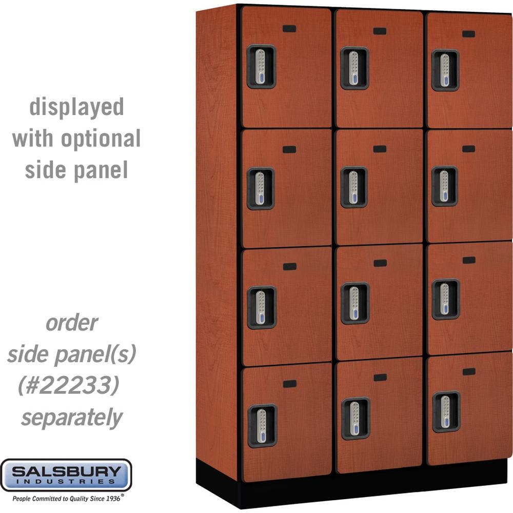 15" Wide Four Tier Designer Wood Locker - 3 Wide - 6 Feet High - 18" Deep by Salsbury