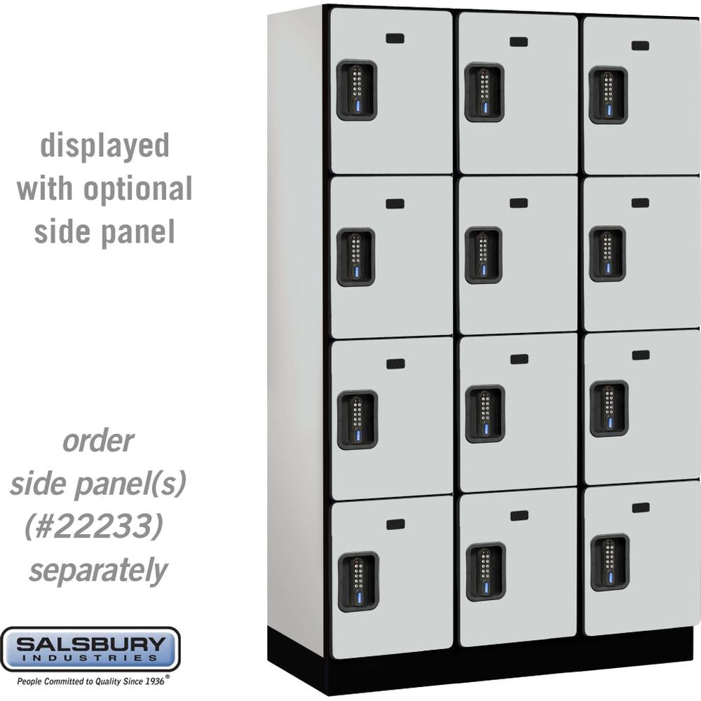 15" Wide Four Tier Designer Wood Locker - 3 Wide - 6 Feet High - 18" Deep by Salsbury