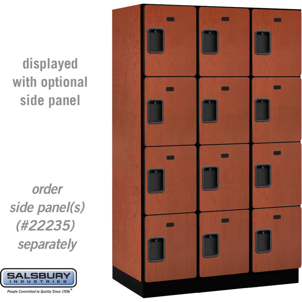 15" Wide Four Tier Designer Wood Locker - 3 Wide - 6 Feet High - 21" Deep by Salsbury