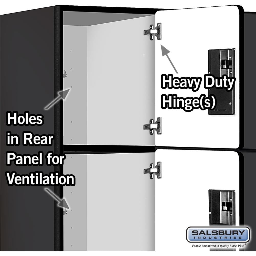 15" Wide Four Tier Designer Wood Locker - 3 Wide - 6 Feet High - 21" Deep by Salsbury