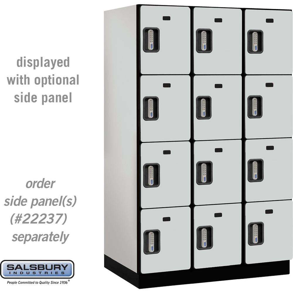 15" Wide Four Tier Designer Wood Locker - 3 Wide - 6 Feet High - 24" Deep by Salsbury