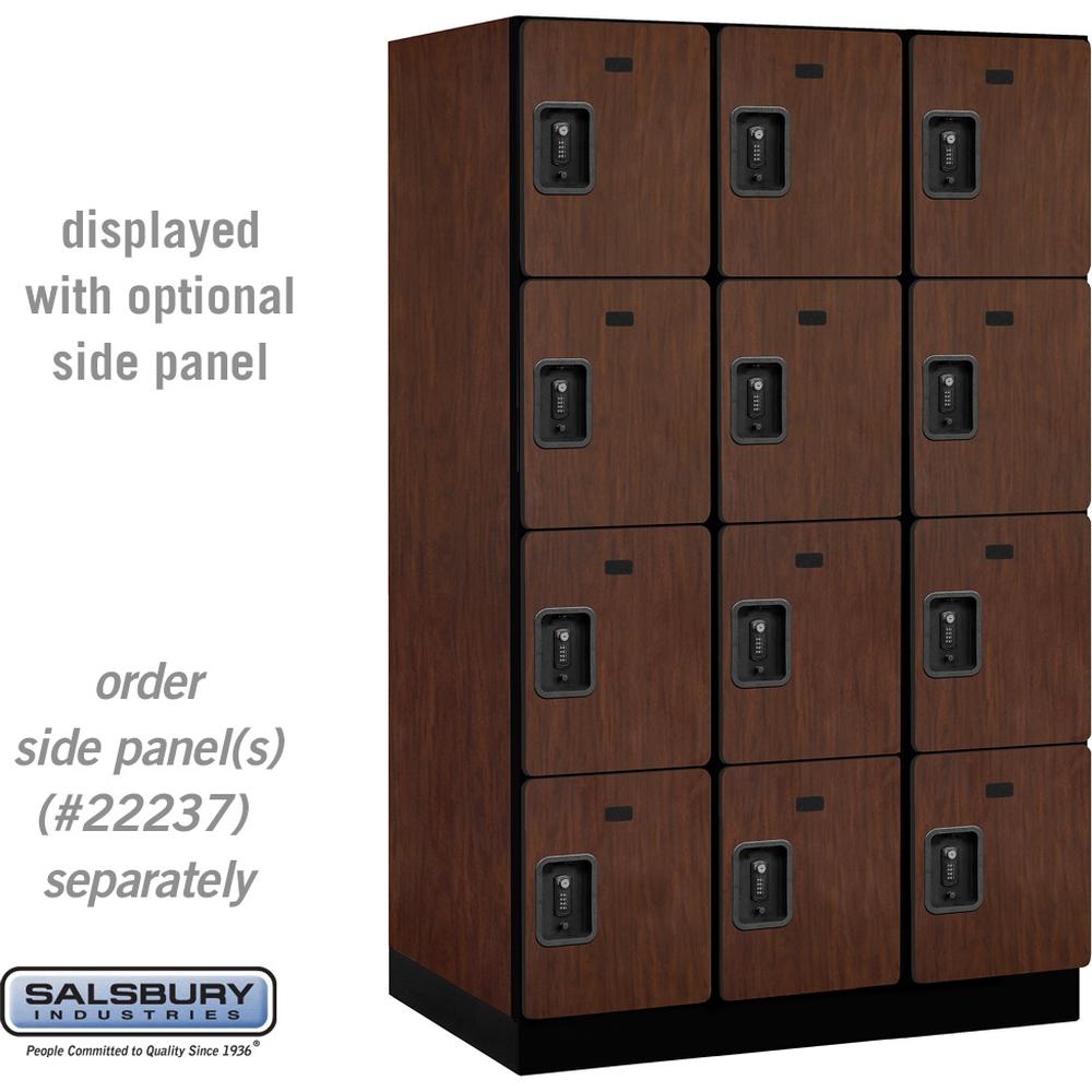 15" Wide Four Tier Designer Wood Locker - 3 Wide - 6 Feet High - 24" Deep by Salsbury
