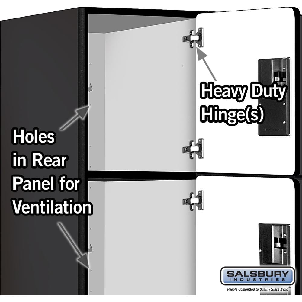 15" Wide Four Tier Designer Wood Locker - 3 Wide - 6 Feet High - 24" Deep by Salsbury