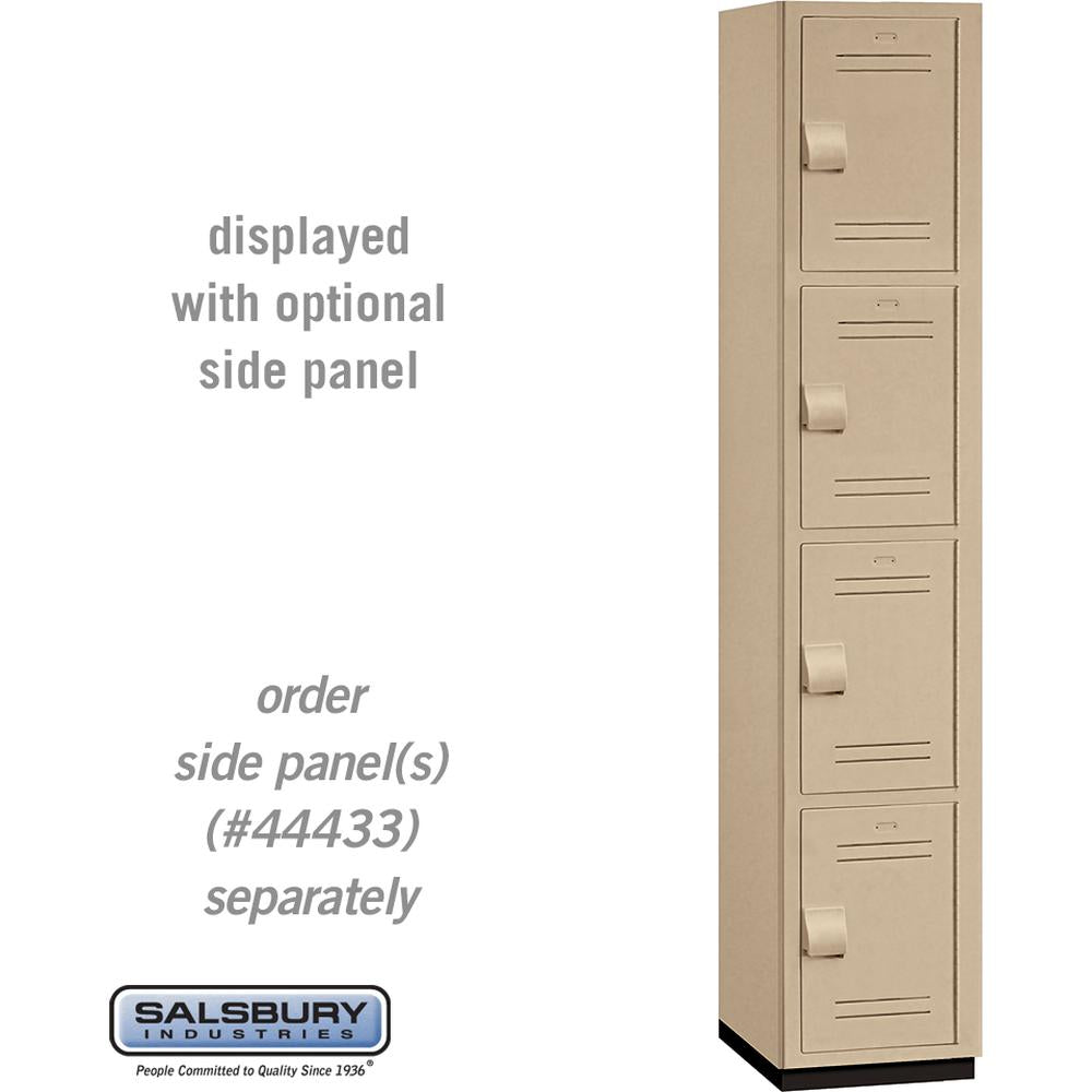 15" Wide Four Tier Heavy Duty Plastic Locker - 1 Wide - 6 Feet High - 18" Deep by Salsbury