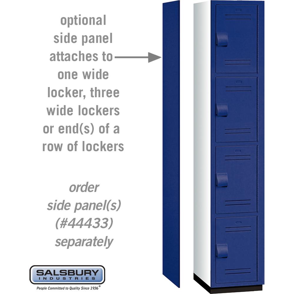 15" Wide Four Tier Heavy Duty Plastic Locker - 1 Wide - 6 Feet High - 18" Deep by Salsbury