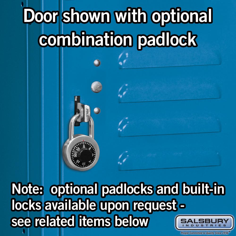 15" Wide Four Tier Standard Metal Locker - 1 Wide - 6 Feet High - 18" Deep by Salsbury
