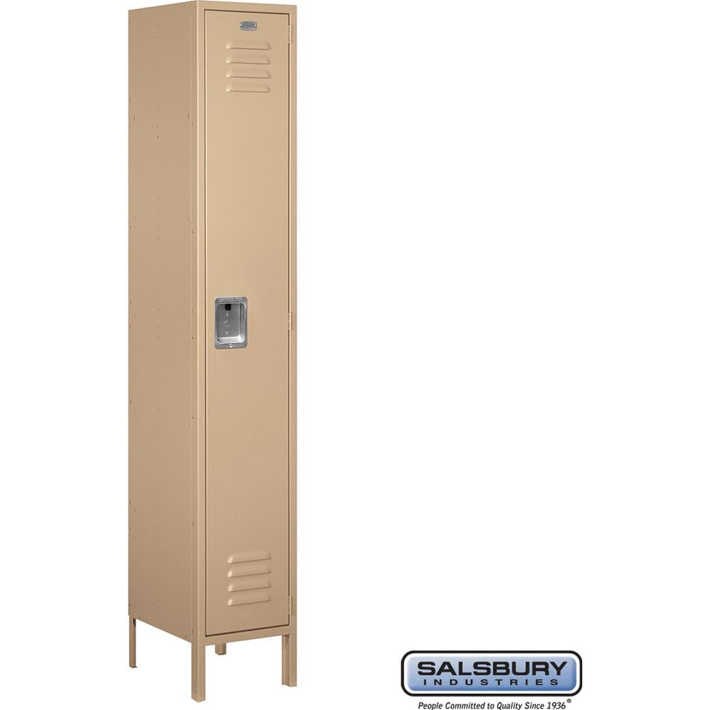 15" Wide Single Tier Standard Metal Locker - 1 Wide - 6 Feet High - 15" Deep by Salsbury