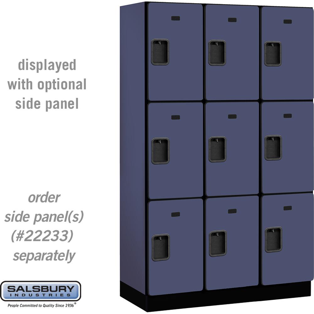 15" Wide Triple Tier Designer Wood Locker - 3 Wide - 6 Feet High - 18" Deep by Salsbury