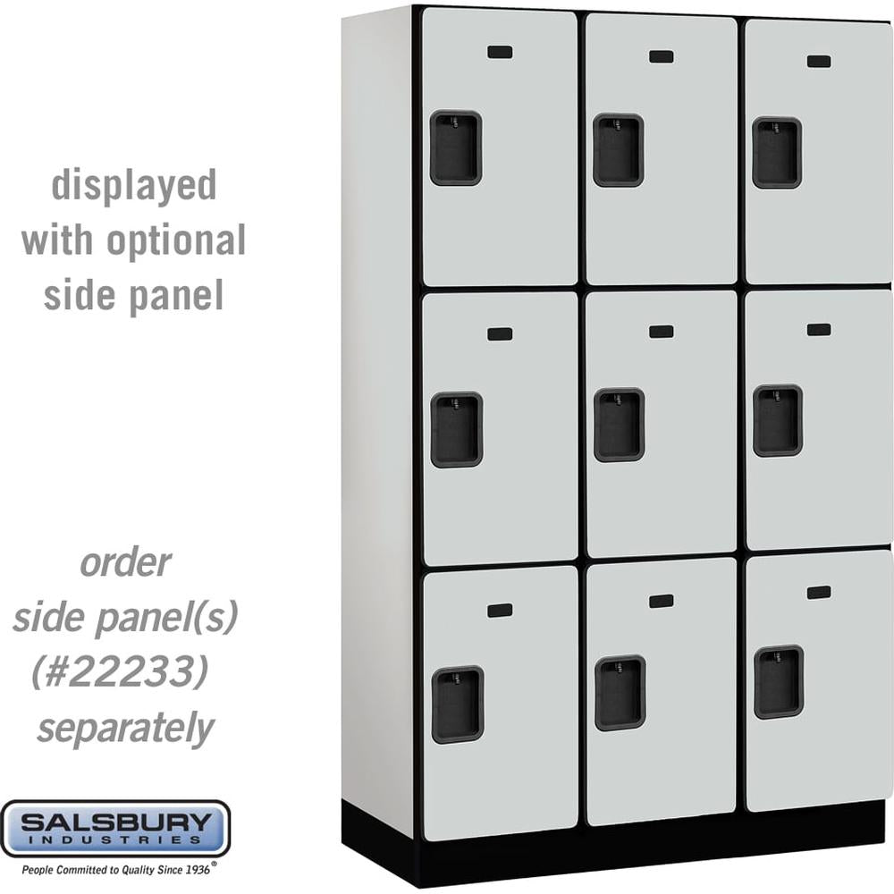 15" Wide Triple Tier Designer Wood Locker - 3 Wide - 6 Feet High - 18" Deep by Salsbury