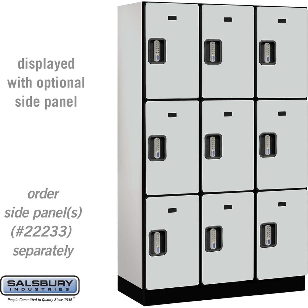 15" Wide Triple Tier Designer Wood Locker - 3 Wide - 6 Feet High - 18" Deep by Salsbury