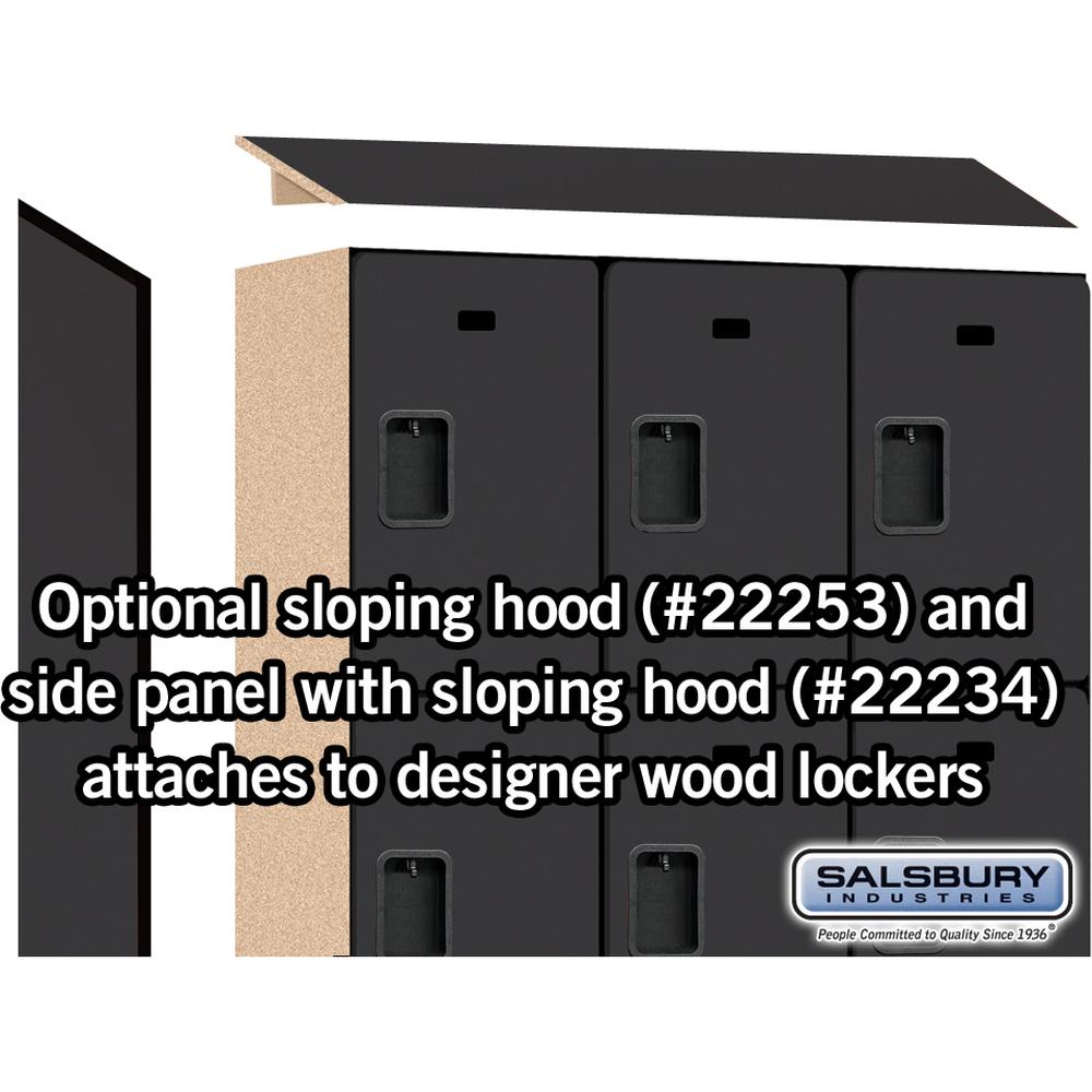 15" Wide Triple Tier Designer Wood Locker - 3 Wide - 6 Feet High - 18" Deep by Salsbury