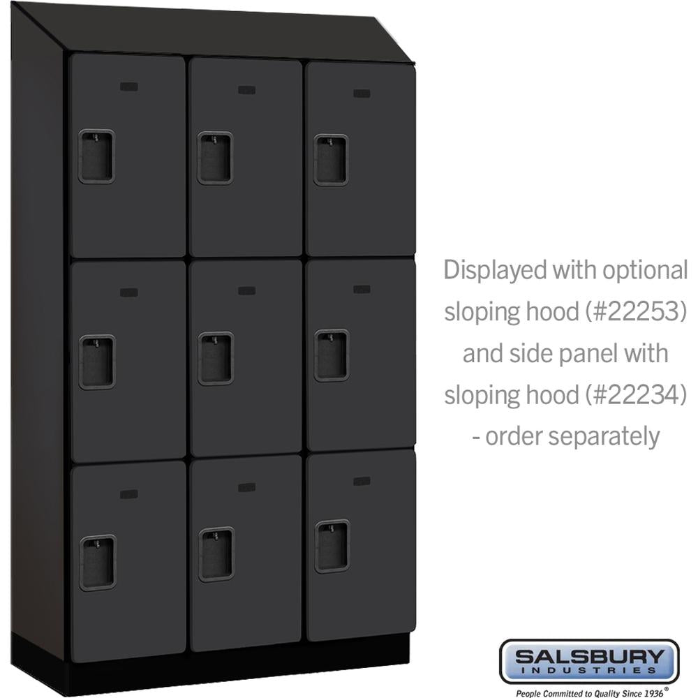 15" Wide Triple Tier Designer Wood Locker - 3 Wide - 6 Feet High - 18" Deep by Salsbury