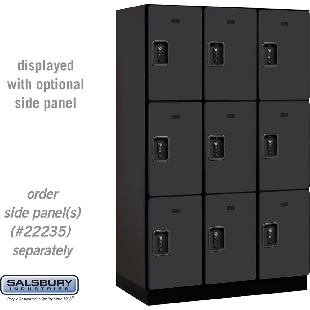 15" Wide Triple Tier Designer Wood Locker - 3 Wide - 6 Feet High - 21" Deep by Salsbury