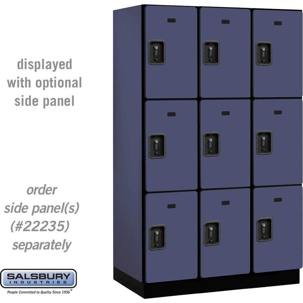15" Wide Triple Tier Designer Wood Locker - 3 Wide - 6 Feet High - 21" Deep by Salsbury