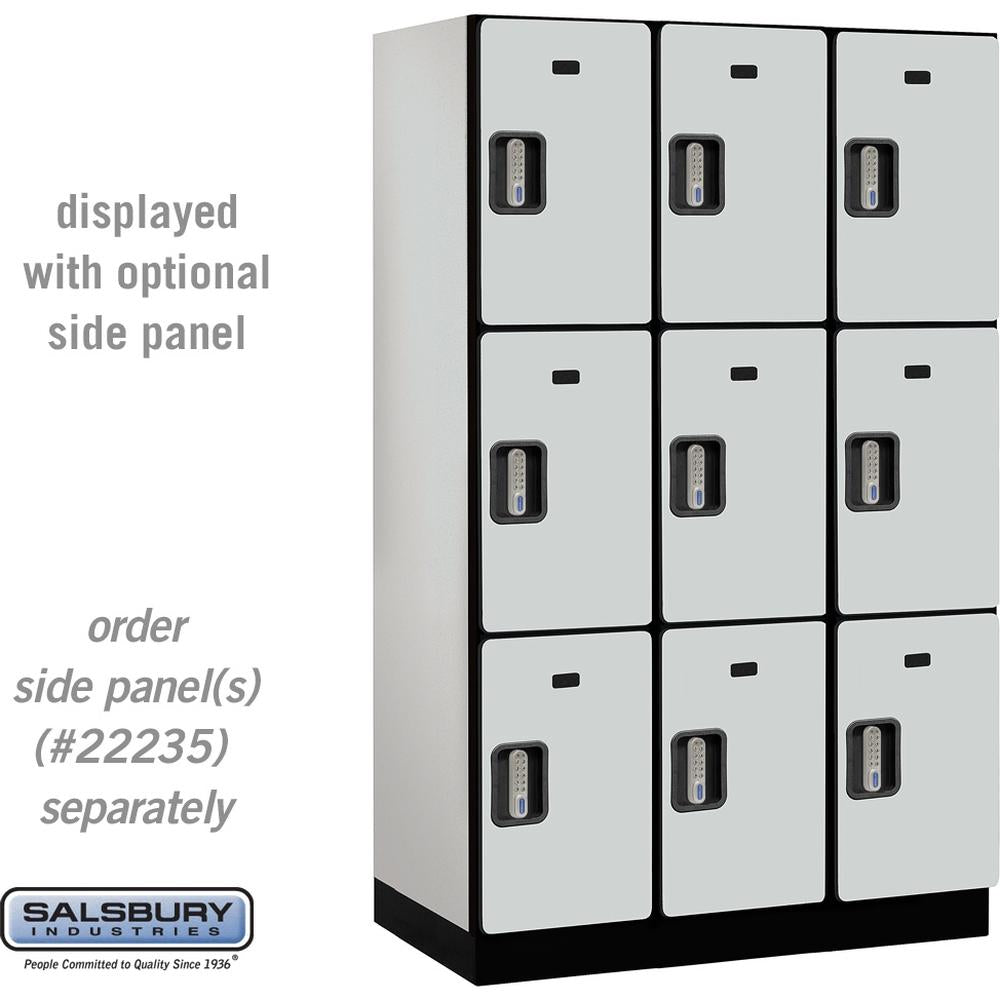 15" Wide Triple Tier Designer Wood Locker - 3 Wide - 6 Feet High - 21" Deep by Salsbury