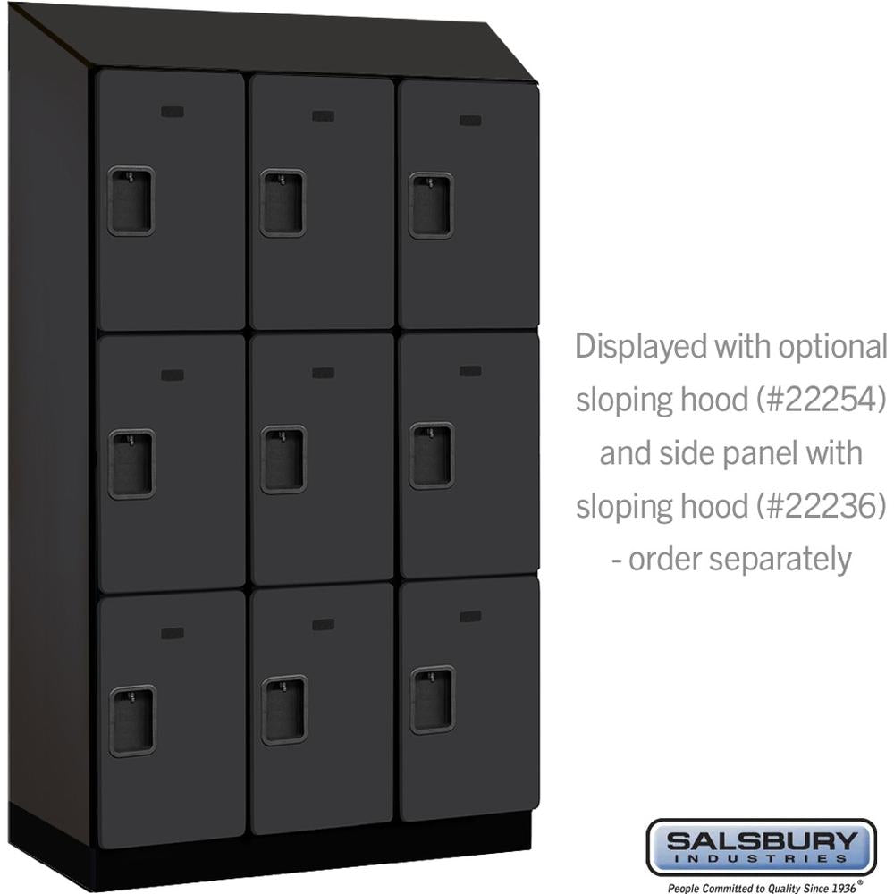 15" Wide Triple Tier Designer Wood Locker - 3 Wide - 6 Feet High - 21" Deep by Salsbury