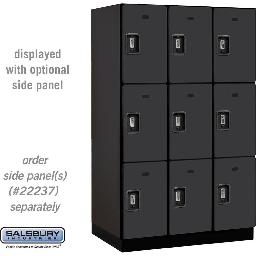 15" Wide Triple Tier Designer Wood Locker - 3 Wide - 6 Feet High - 24" Deep by Salsbury
