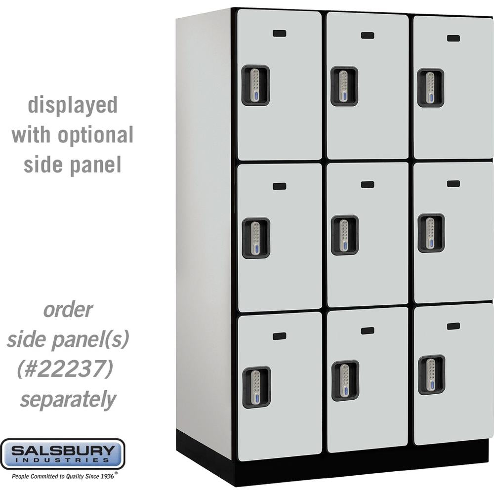 15" Wide Triple Tier Designer Wood Locker - 3 Wide - 6 Feet High - 24" Deep by Salsbury