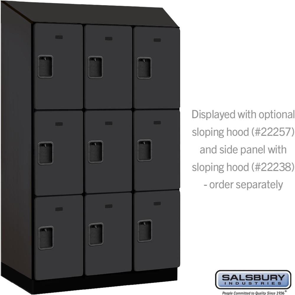 15" Wide Triple Tier Designer Wood Locker - 3 Wide - 6 Feet High - 24" Deep by Salsbury