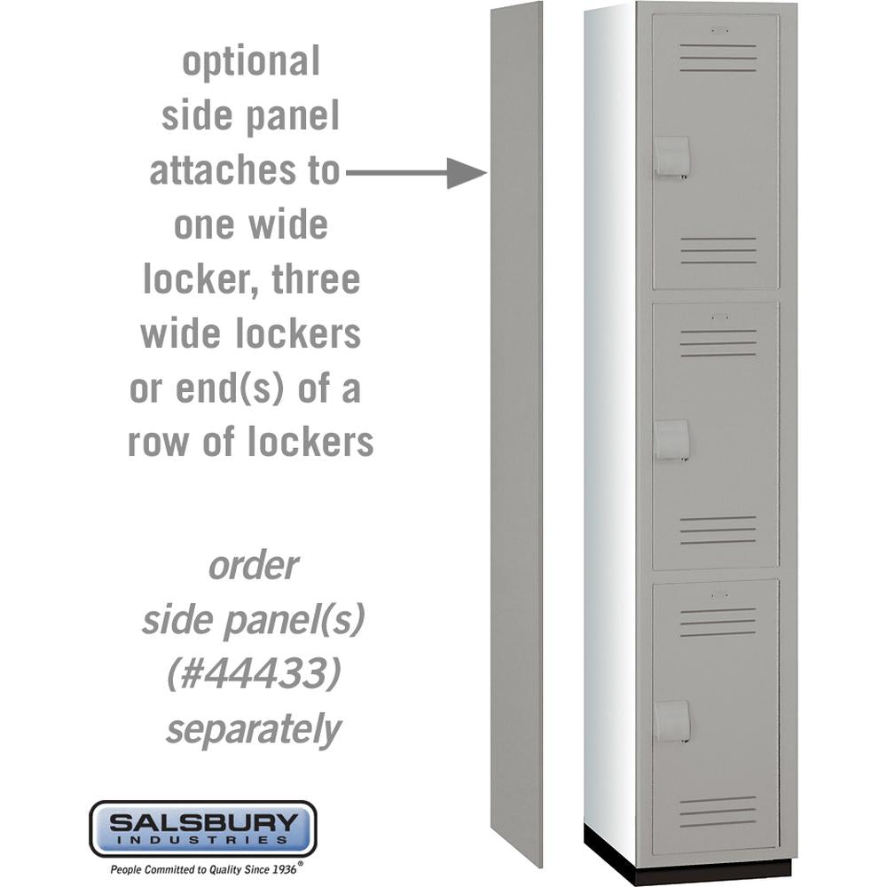 15" Wide Triple Tier Heavy Duty Plastic Locker - 1 Wide - 6 Feet High - 18" Deep by Salsbury