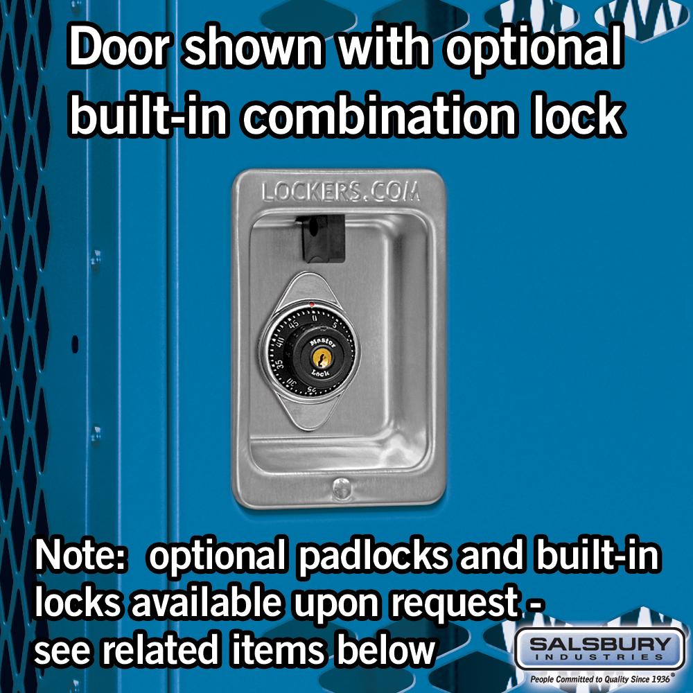 15" Wide Triple Tier Vented Metal Locker - 1 Wide - 6 Feet High - 15" Deep by Salsbury