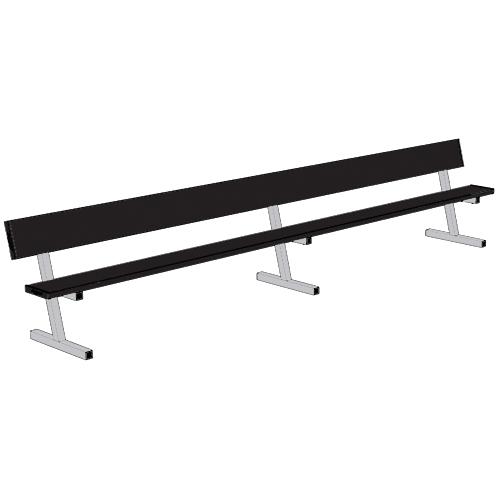 Jaypro 15' Player Bench w/Seat Back (Portable)