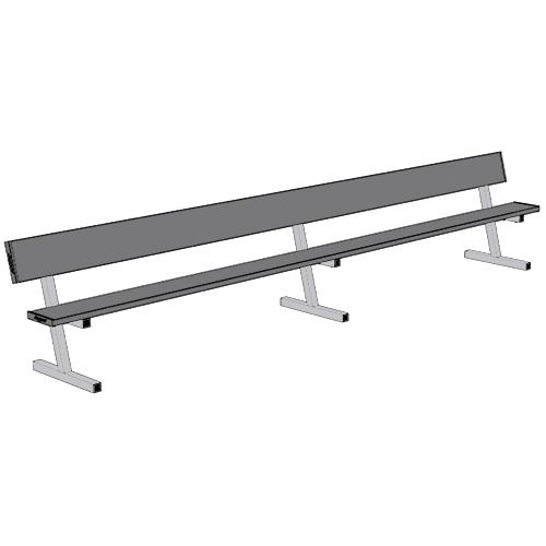 Jaypro 15' Player Bench w/Seat Back (Portable)