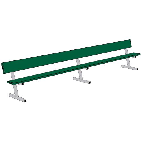 Jaypro 15' Player Bench w/Seat Back (Portable)