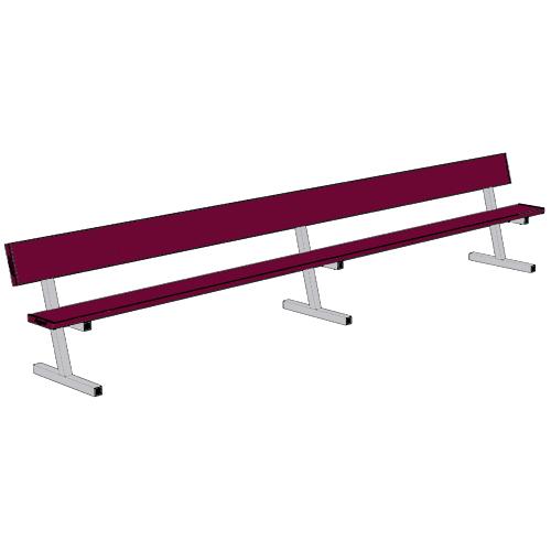 Jaypro 15' Player Bench w/Seat Back (Portable)