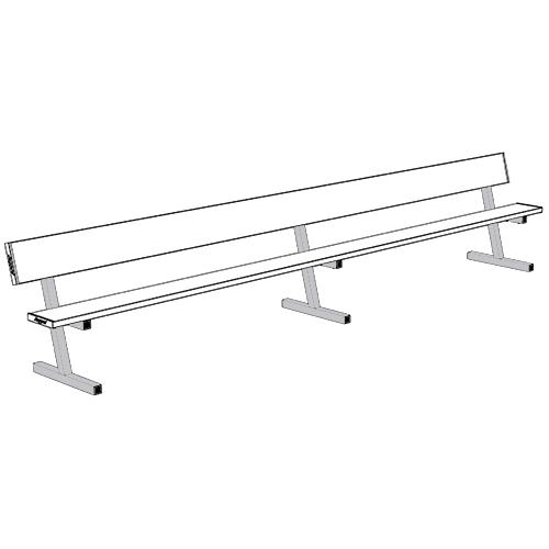 Jaypro 15' Player Bench w/Seat Back (Portable)