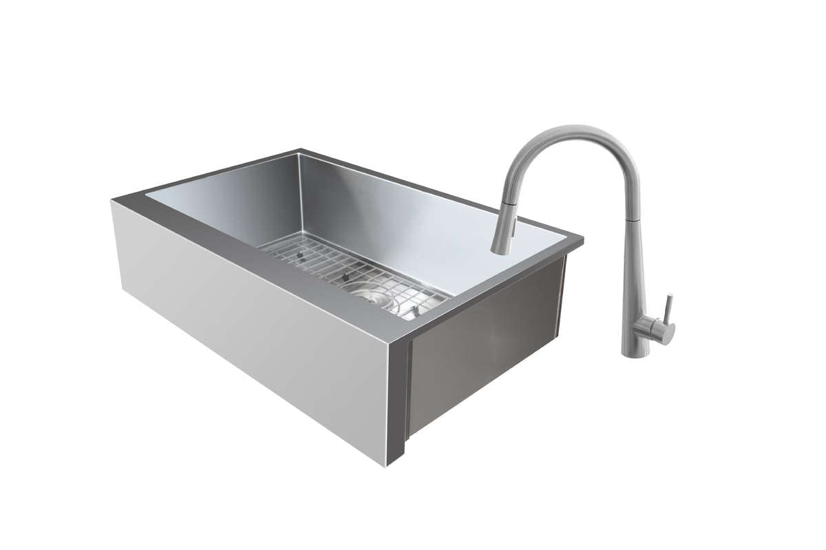 TrueFlame 32" Farmhouse Sink - TF-NK-32FH-P