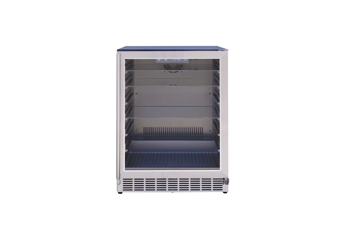 AMD 24" 5.1c Outdoor Rated Refrigerator with Glass Door and Glass Shelves - AMD-RFR-24G