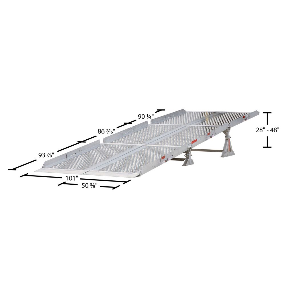 84" W Aluminum Portable Modular Box Truck Ramp System – 25,000 lb. Cap