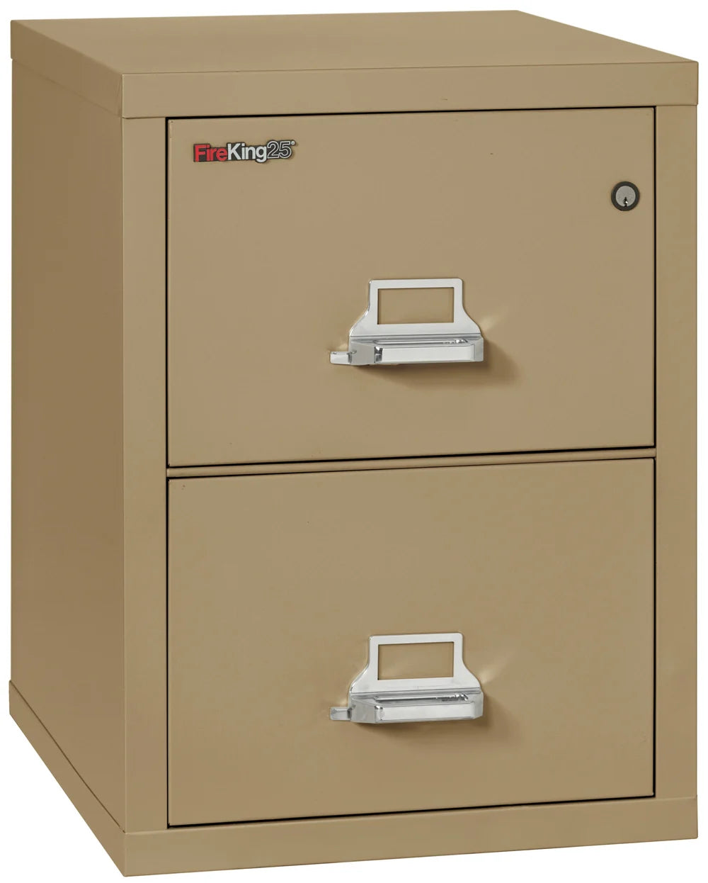 FireKing 2-Drawer 25" Deep 1-Hour Rated Fireproof File Cabinet, Letter