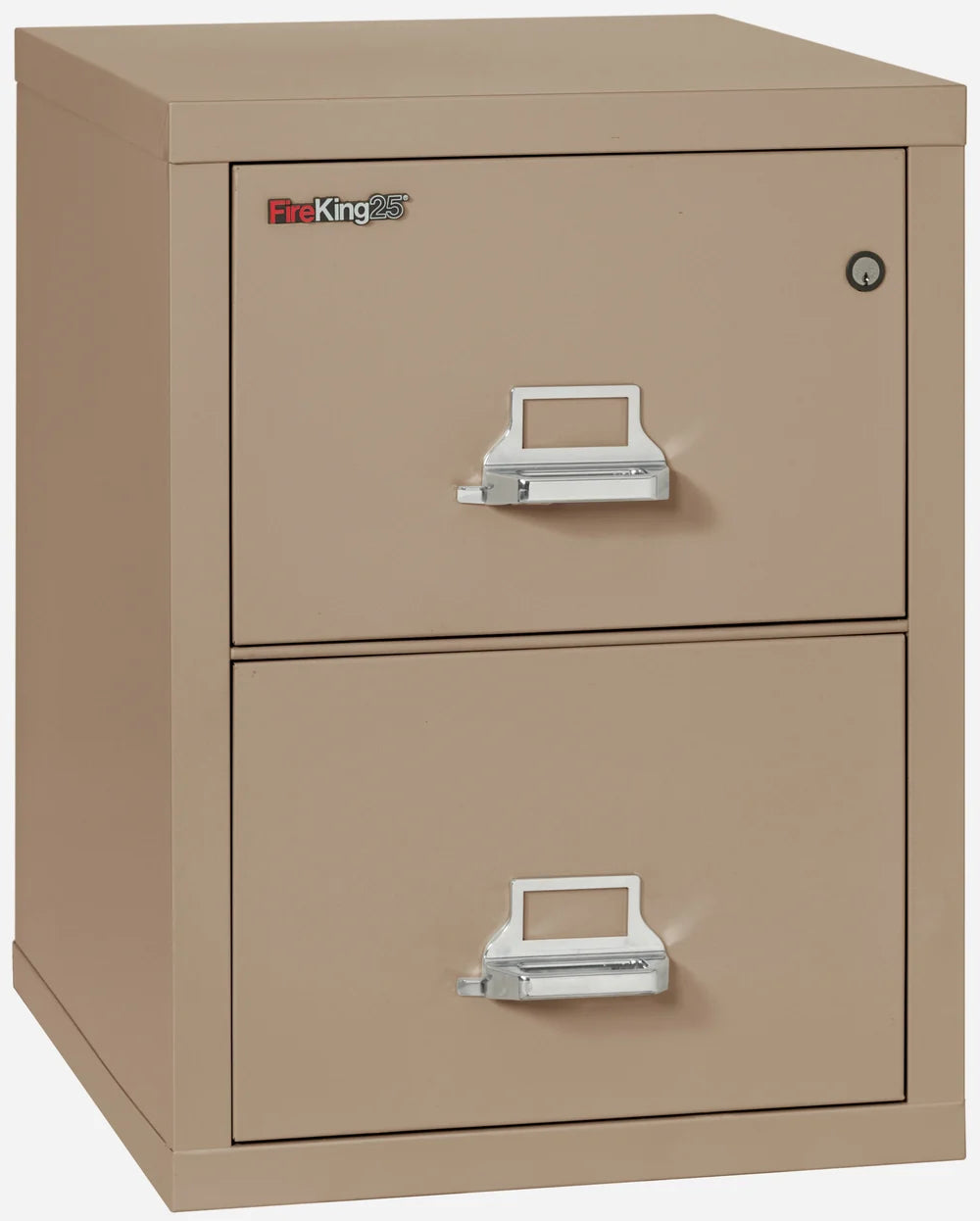 FireKing 2-Drawer 25" Deep 1-Hour Rated Fireproof File Cabinet, Letter