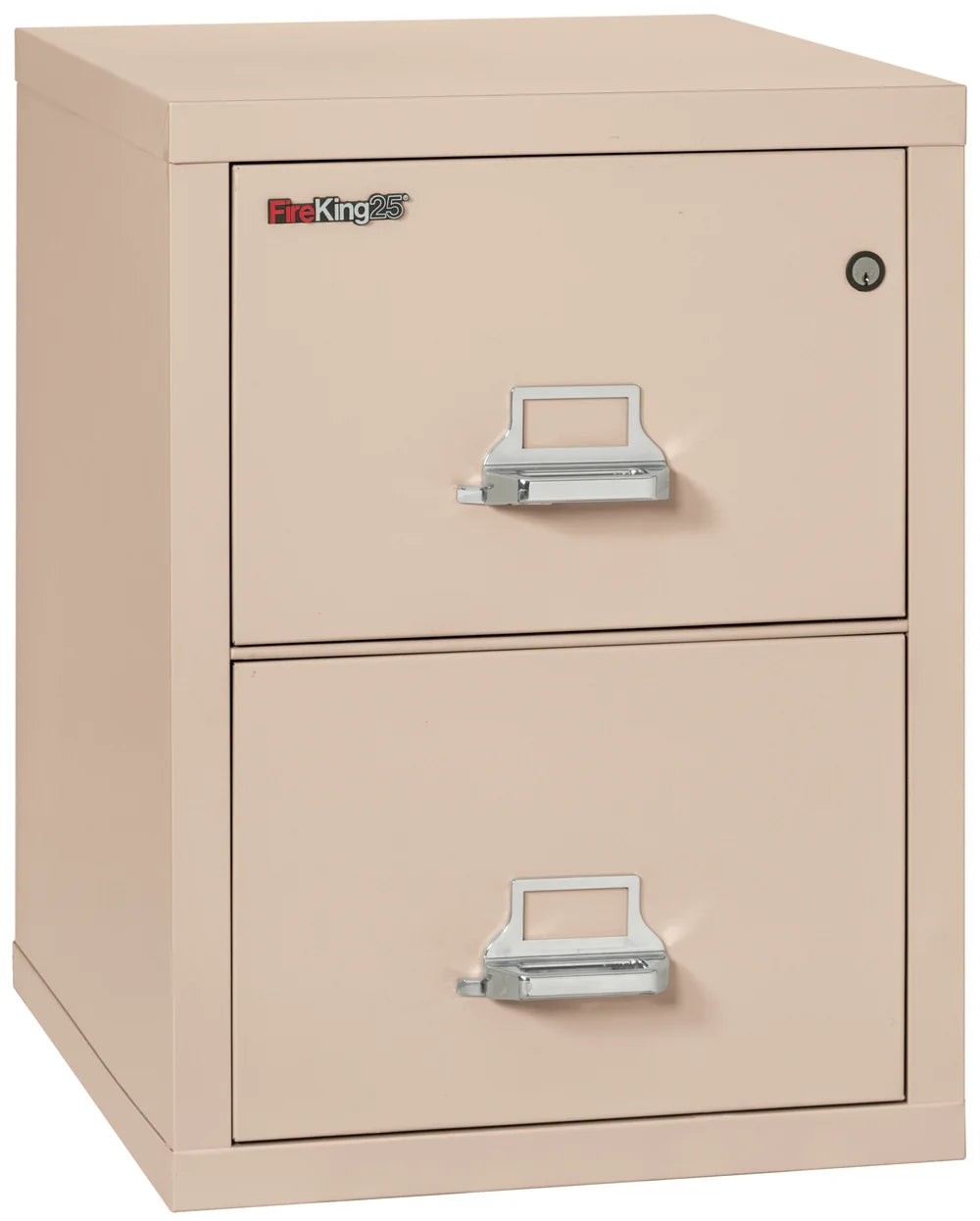 FireKing 2-Drawer 25" Deep 1-Hour Rated Fireproof File Cabinet, Legal