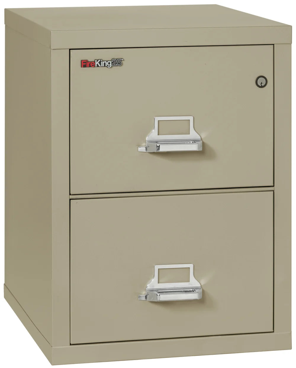 FireKing 2-Drawer 25" Deep 1-Hour Rated Fireproof File Cabinet, Legal