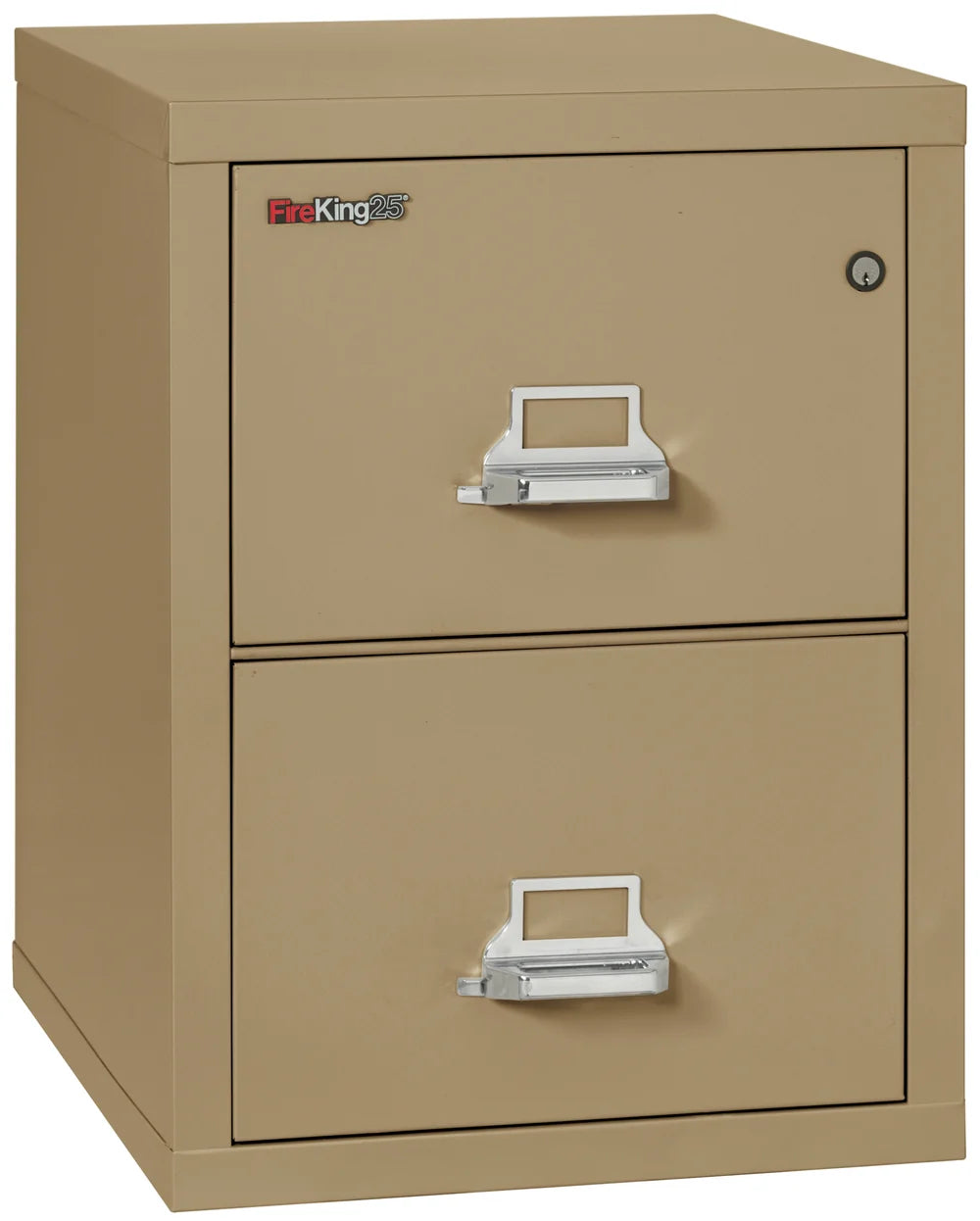 FireKing 2-Drawer 25" Deep 1-Hour Rated Fireproof File Cabinet, Legal