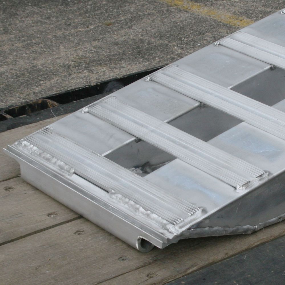 8' L Aluminum Ramps, Double Pin-On Ends - 20,000 lb. Weight Cap