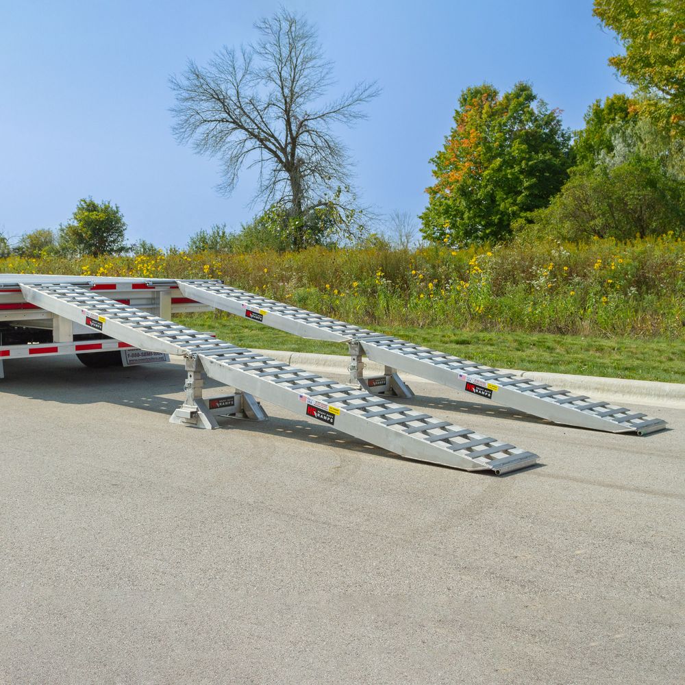 8' L x 16" W / 4 Ramp System for 16" H Step Deck Trailers - 20,000 lb. Cap