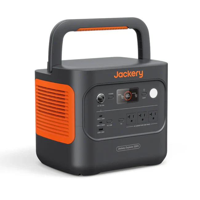 Jackery Explorer 2000 V2 Solar Generator + 2 x SolarSaga 200W Portable Solar Panels